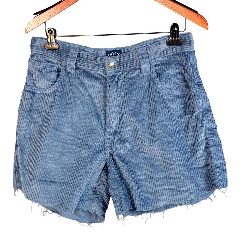 Noah NY Brisbane Moss Corduroy Cut Off Shorts Mens 32 Light Blue Streetwear